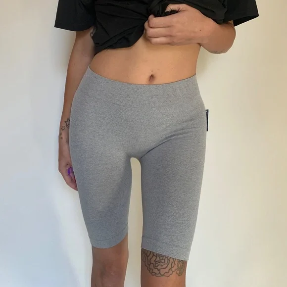 Free People Seamless Bike Shorts Heather Grey XS/S - Picture 2 of 8